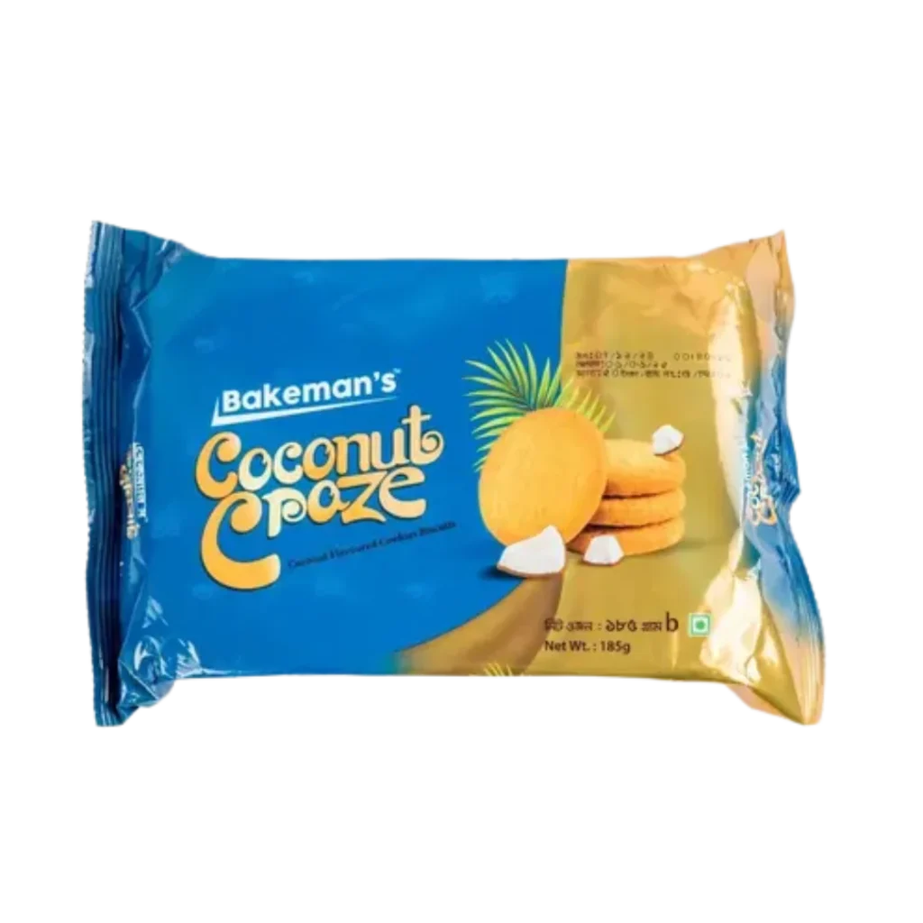 BAKEMAN'S Coconut Craze Coconut Cookies Biscuit
