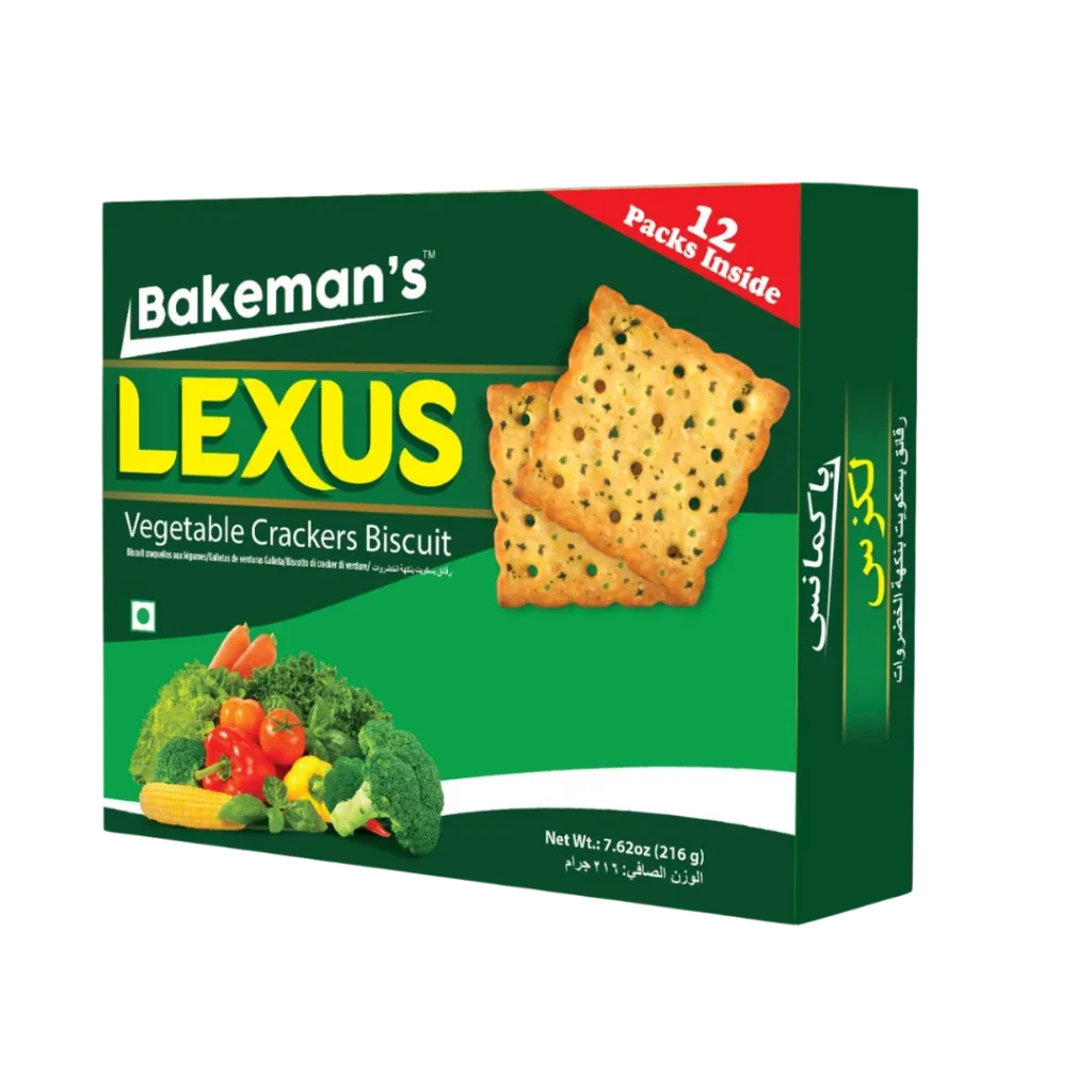 BAKEMAN'S Lexus Vegetable Crackers Biscuit