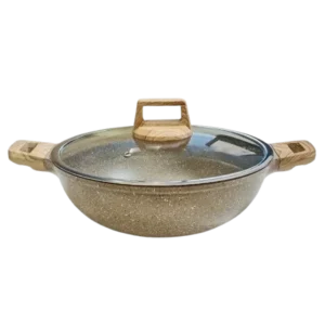 Non-Stick Karai with Glass Lid single brown
