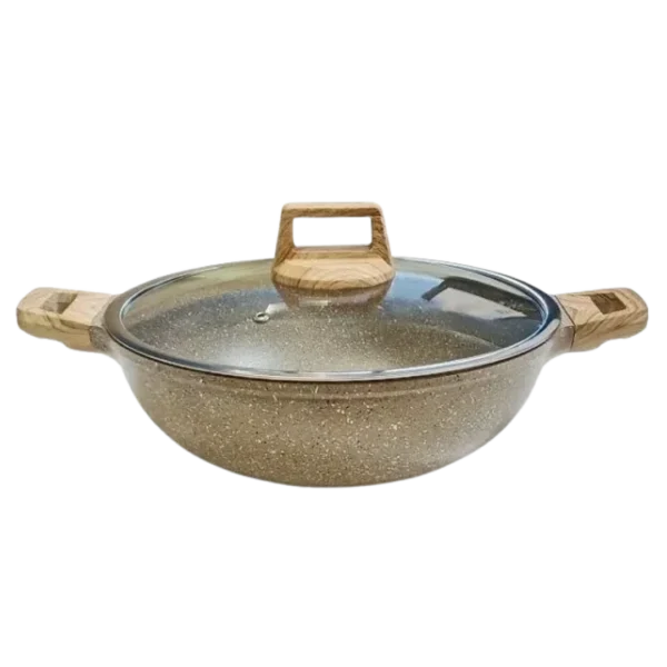 Non-Stick Karai with Glass Lid single brown